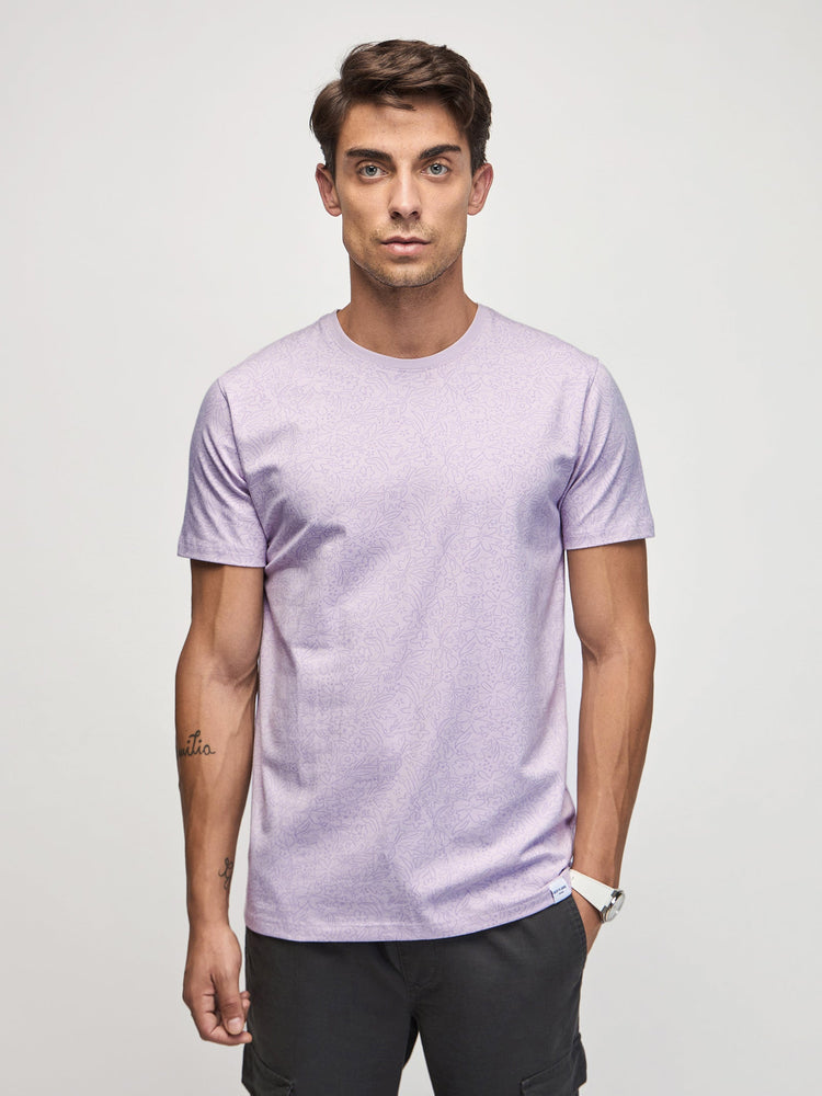 Tonal Print Stretch T-Shirt