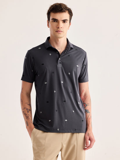 Grey Embroidery T-Shirt
