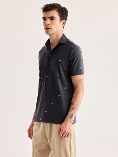 Grey Embroidery T-Shirt