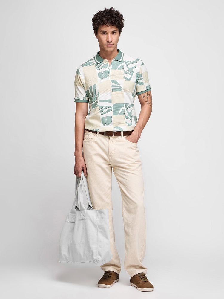 Abstract Print Polo