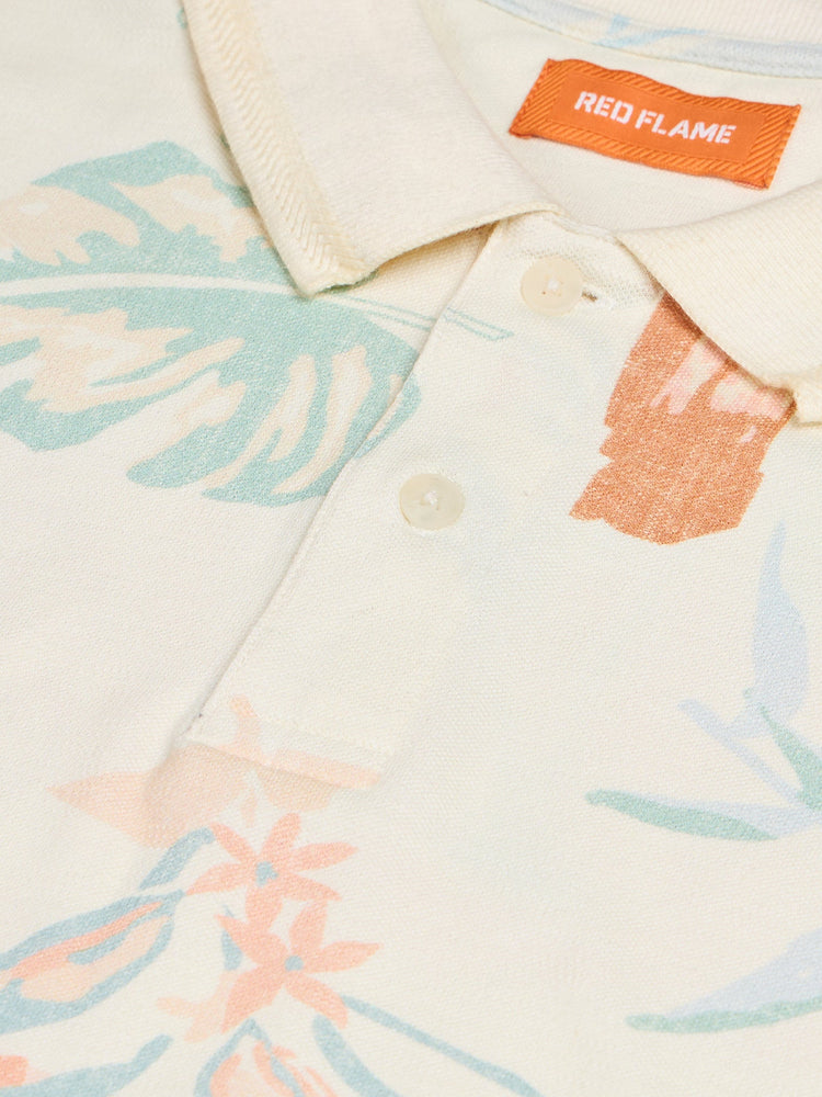 Floral Print Polo