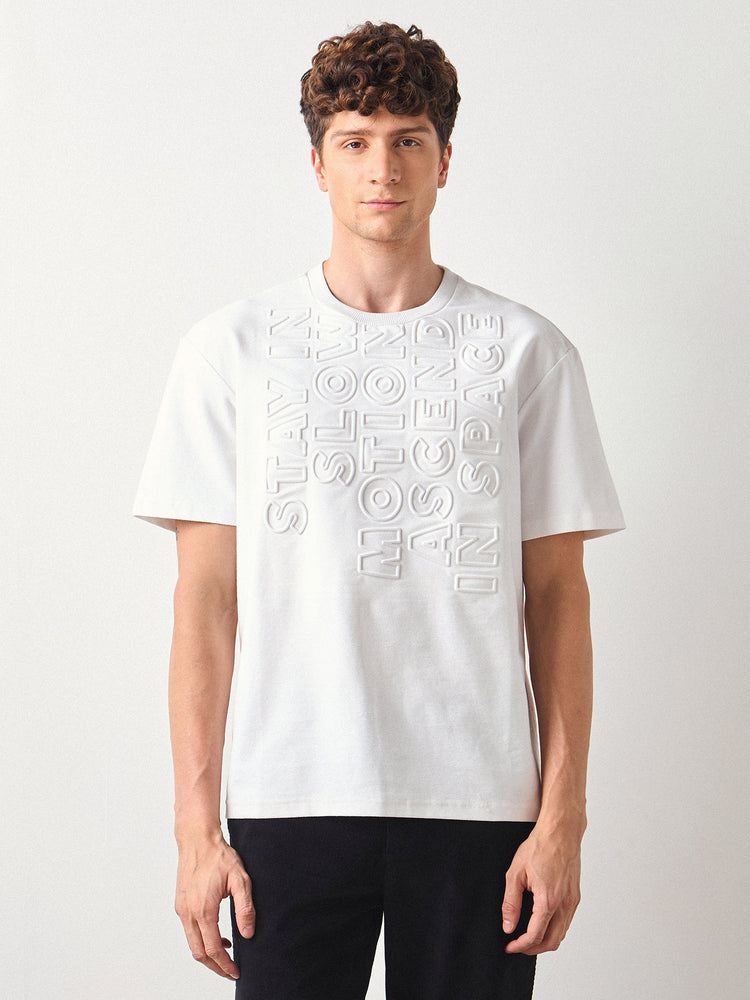 Relaxed Fit Chest Emboss T-Shirt