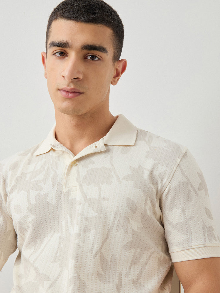 Floral Print Polo