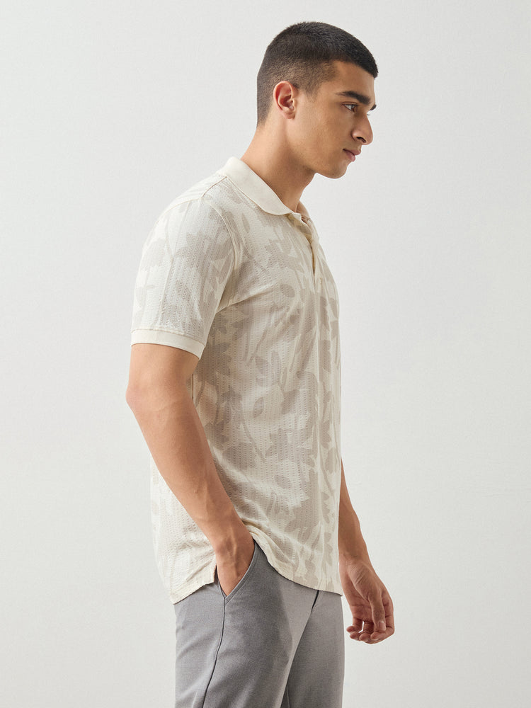 Floral Print Polo