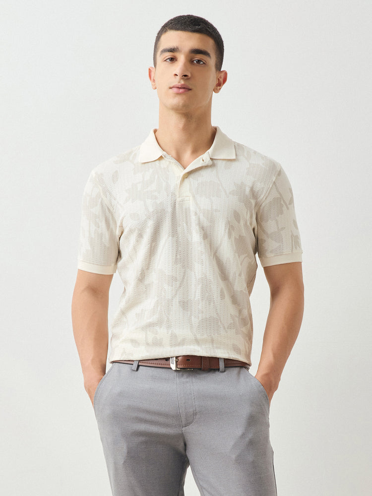 Floral Print Polo