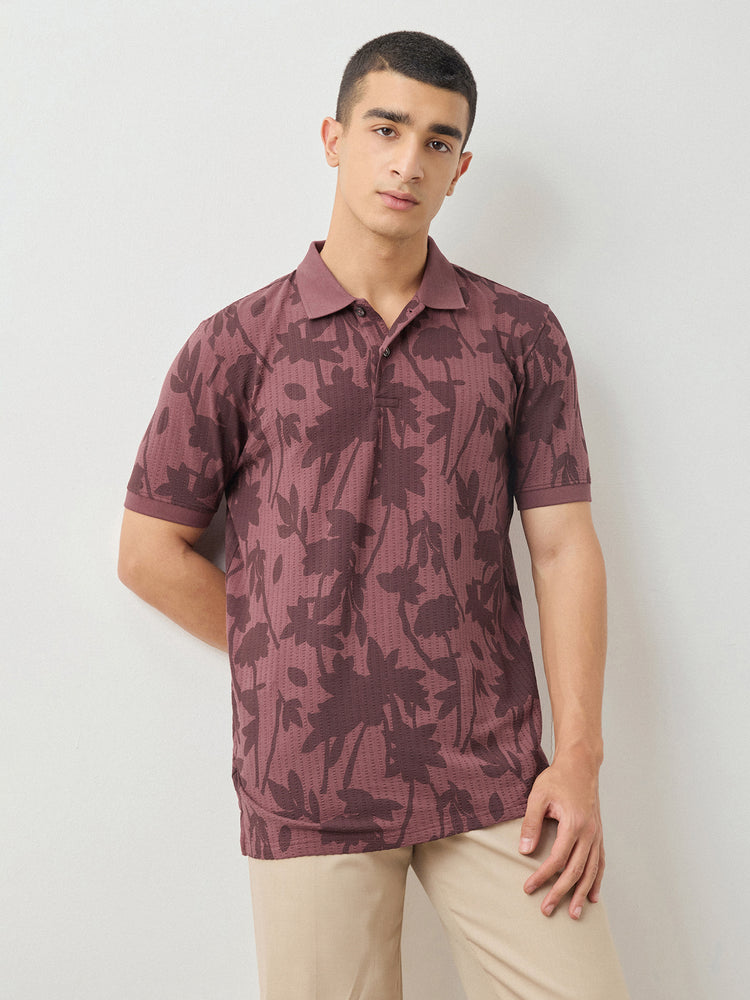 Floral Print Polo