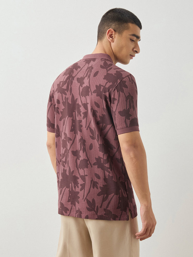 Floral Print Polo