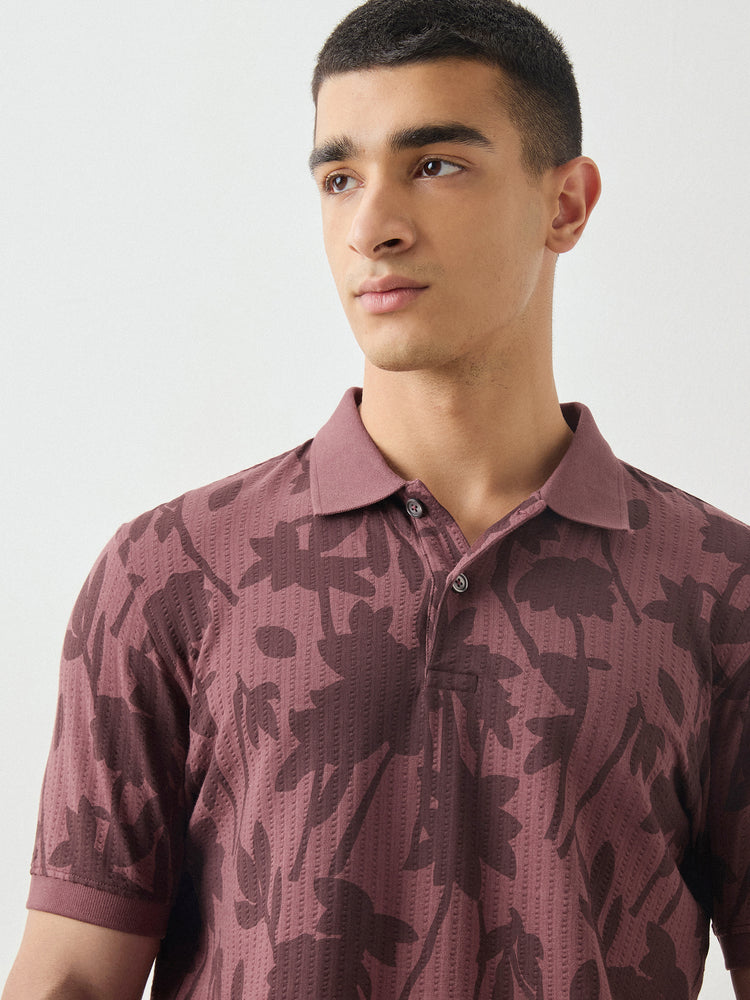 Floral Print Polo