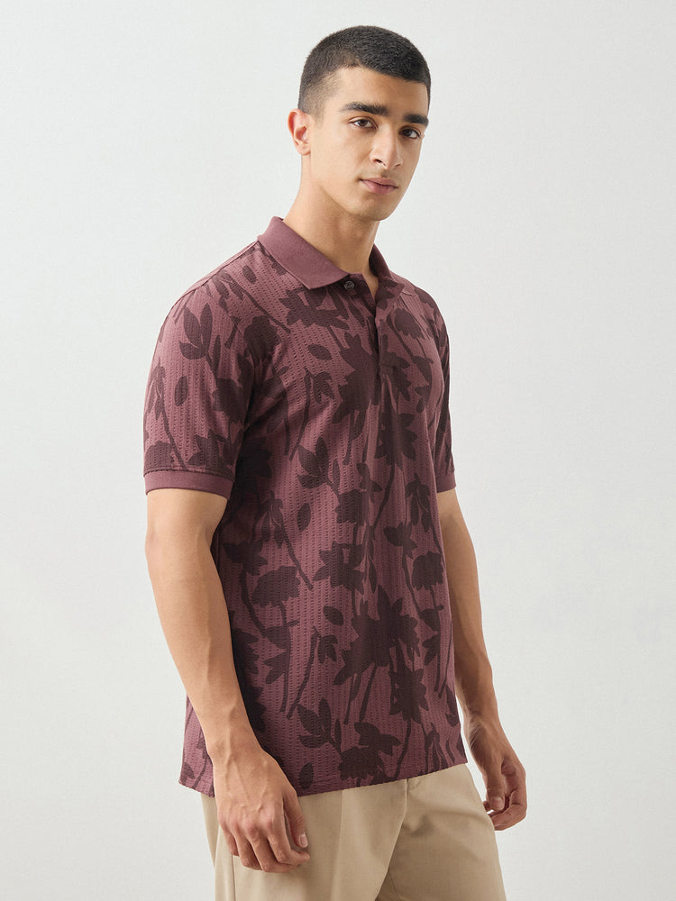 Floral Print Polo