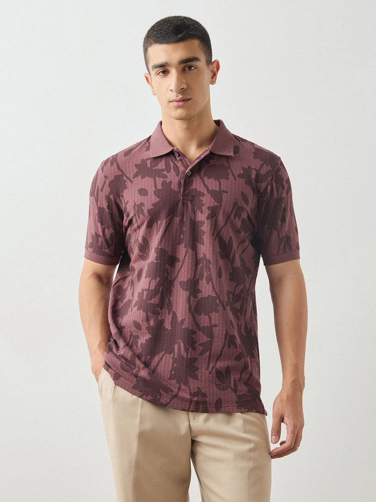 Floral Print Polo