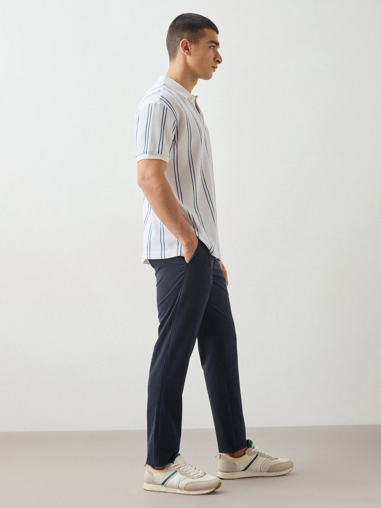 Relaxed Fit Waffle Polo
