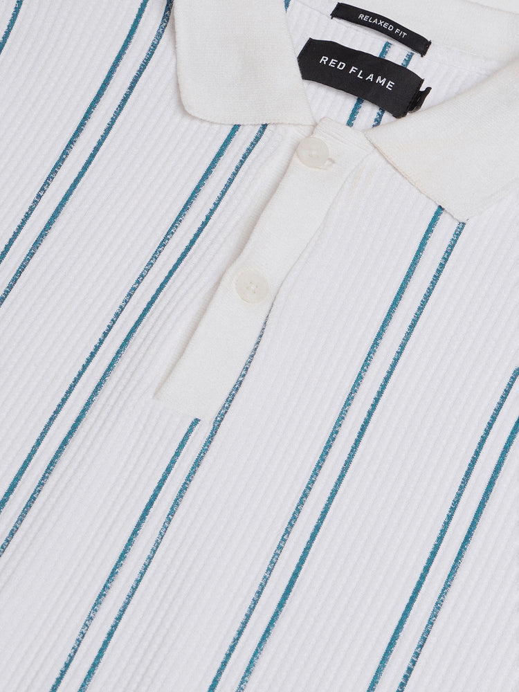 Relaxed Fit Waffle Polo