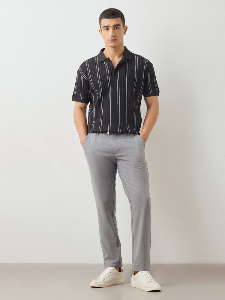 Relaxed Fit Waffle Polo