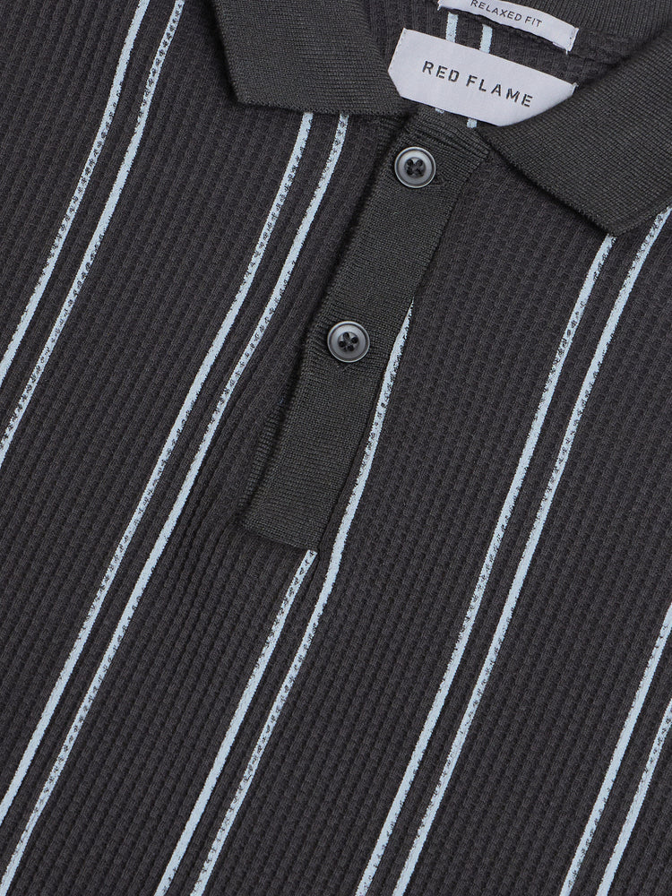 Relaxed Fit Waffle Polo