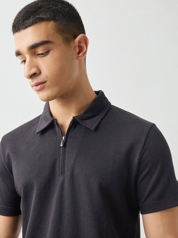 Regular Fit Zip Polo