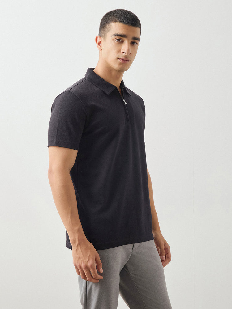 Regular Fit Zip Polo