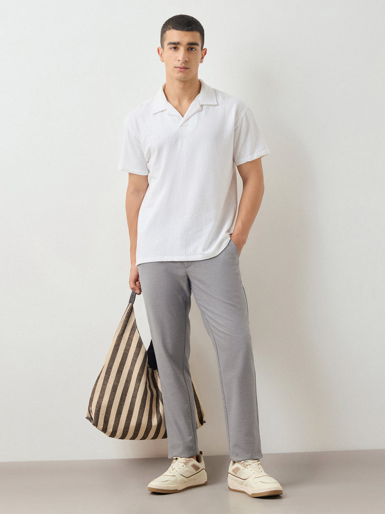 Relaxed Fit Seersucker Polo