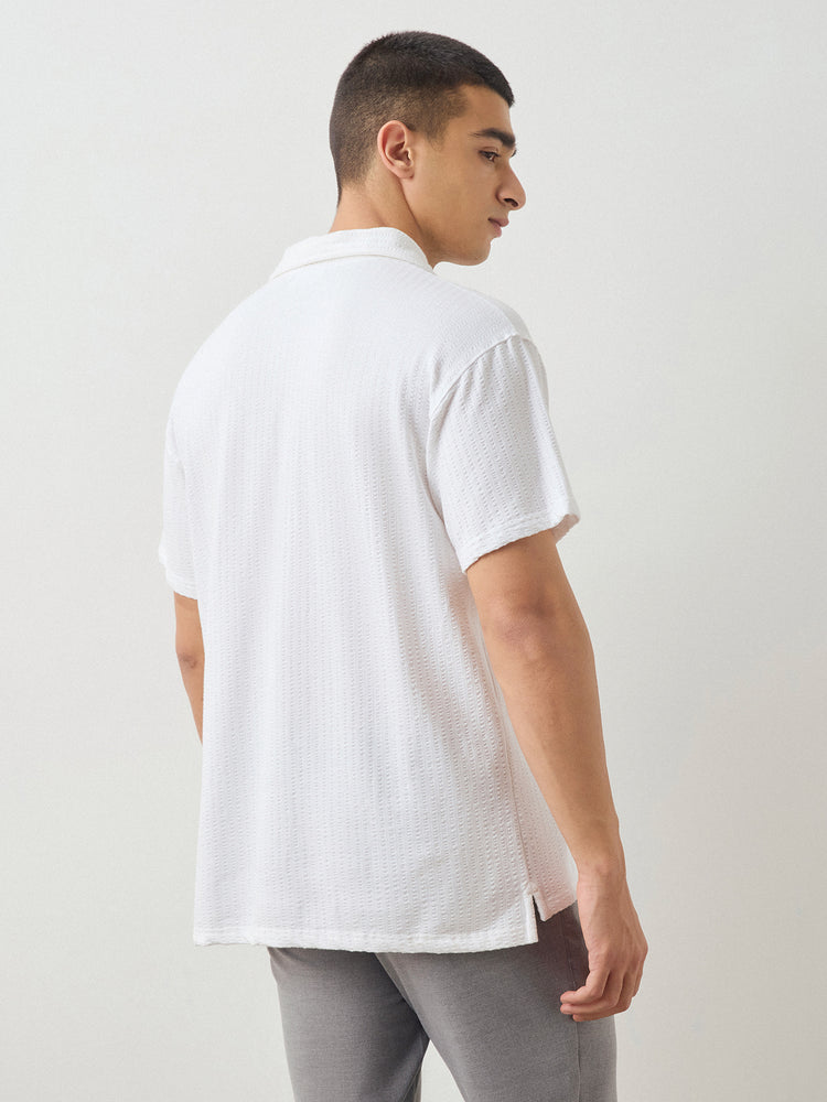 Relaxed Fit Seersucker Polo
