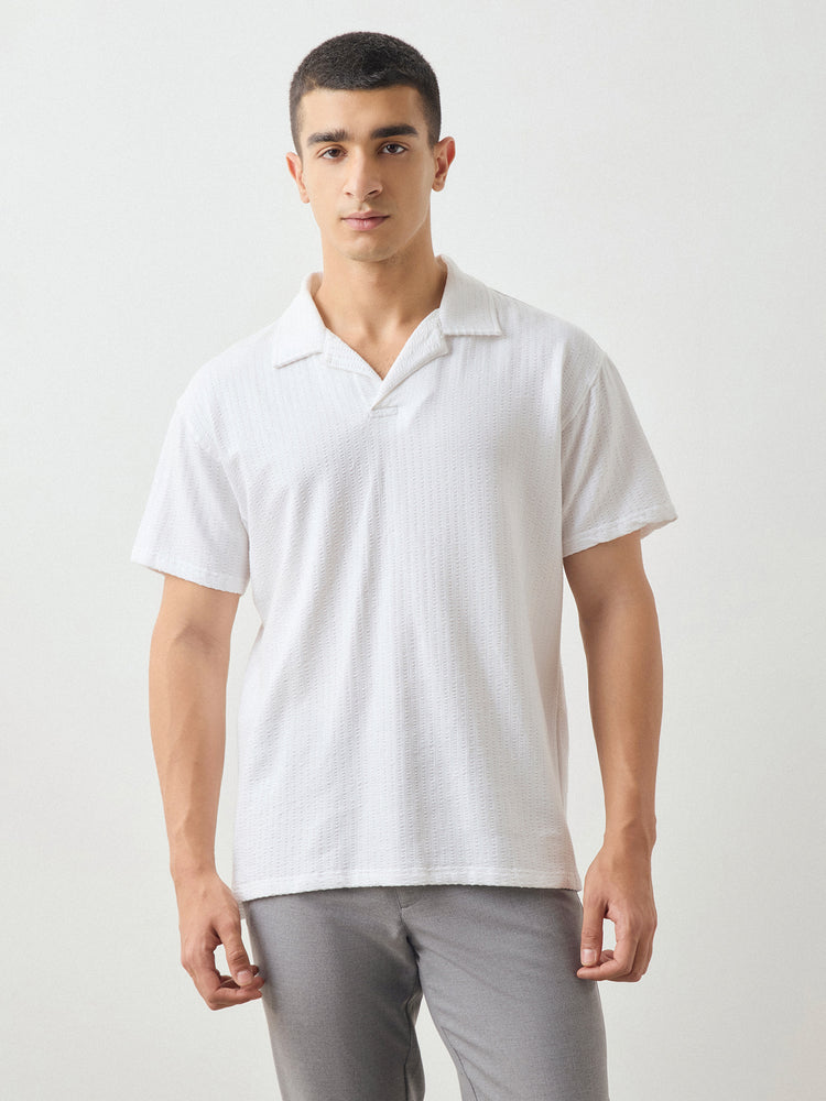 Relaxed Fit Seersucker Polo