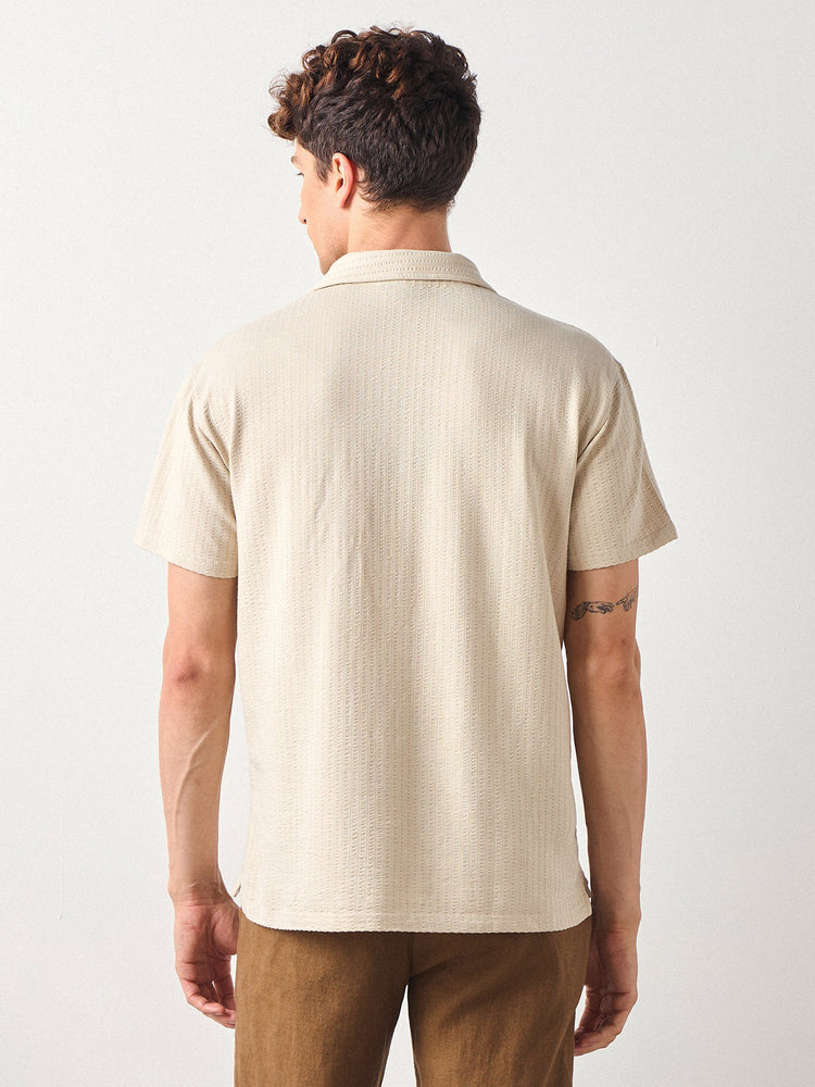 Relaxed Fit Seersucker Polo