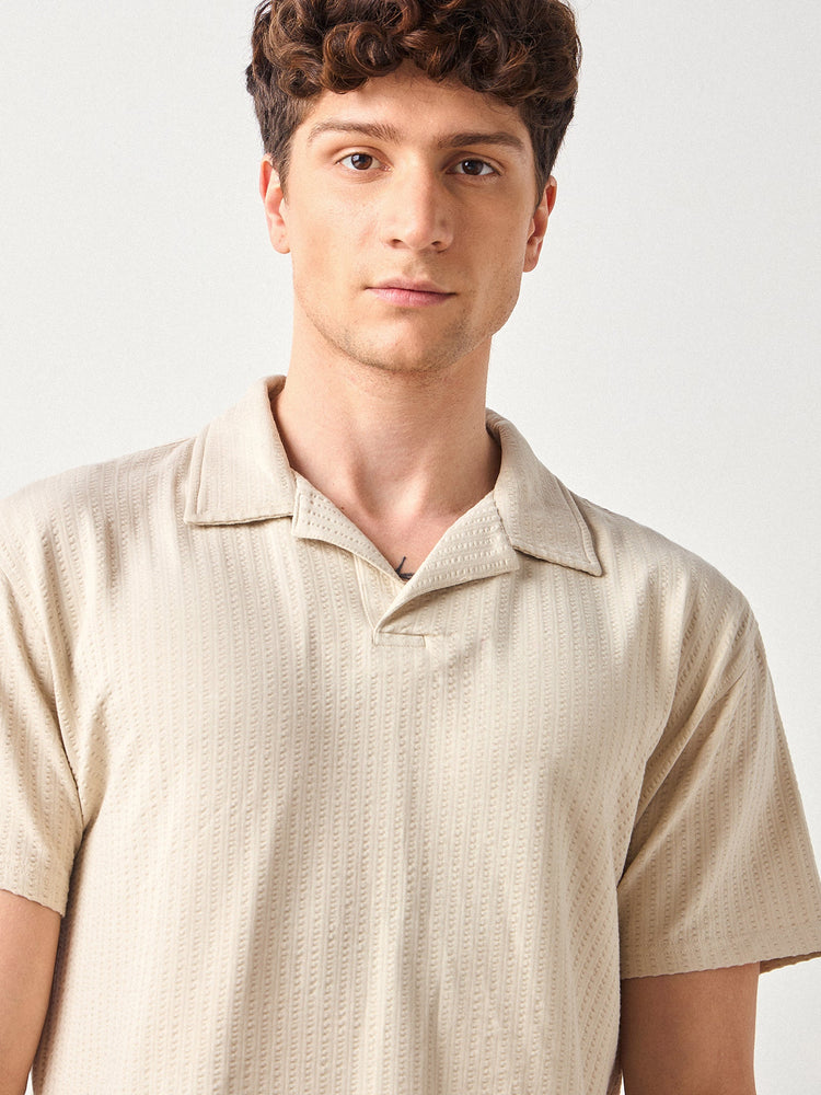 Relaxed Fit Seersucker Polo