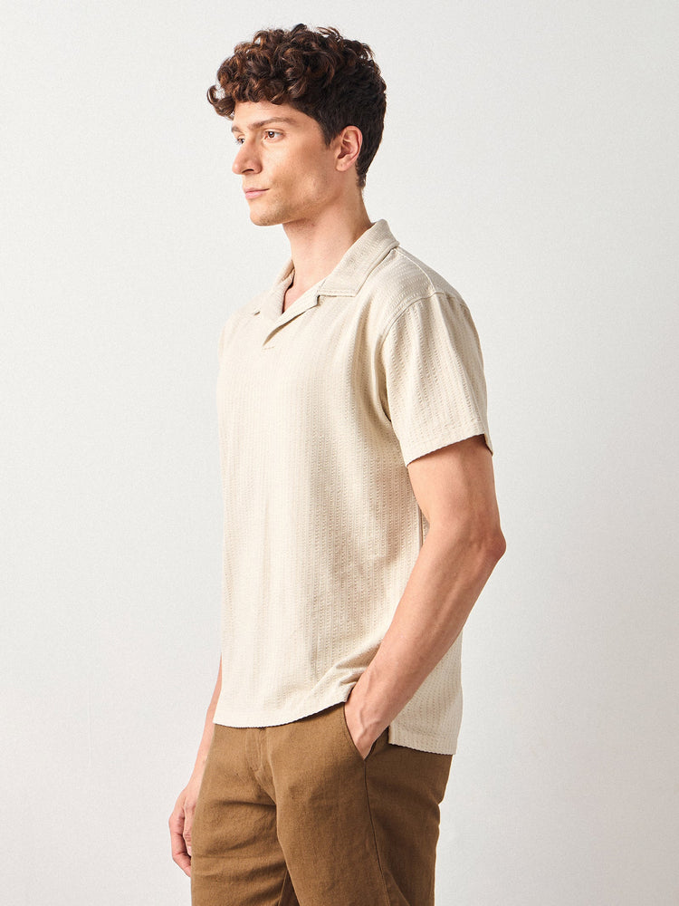 Relaxed Fit Seersucker Polo