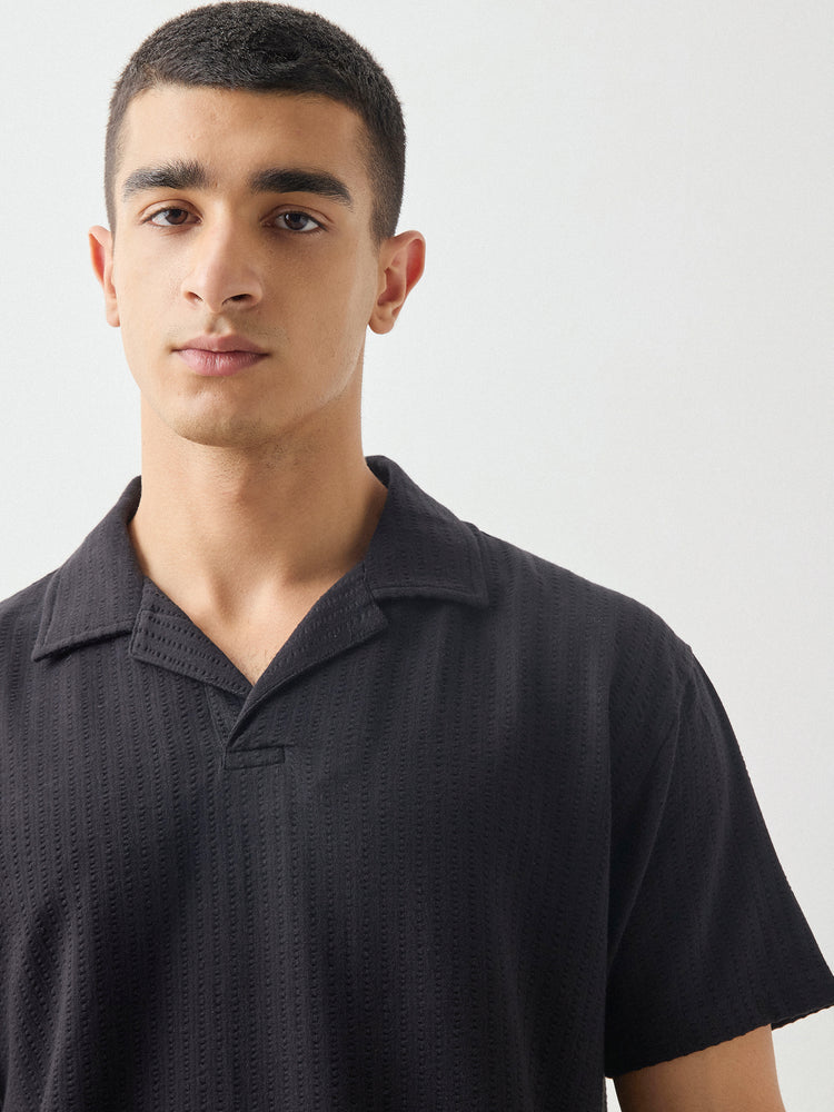 Relaxed Fit Seersucker Polo