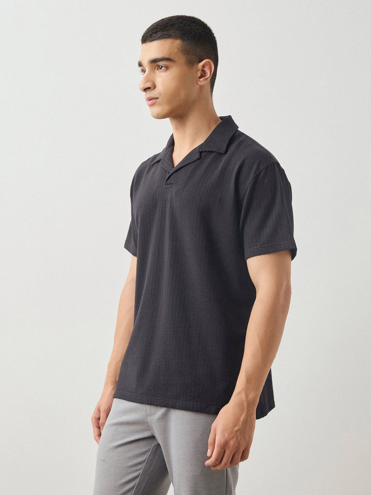 Relaxed Fit Seersucker Polo