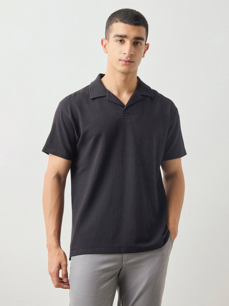 Relaxed Fit Seersucker Polo