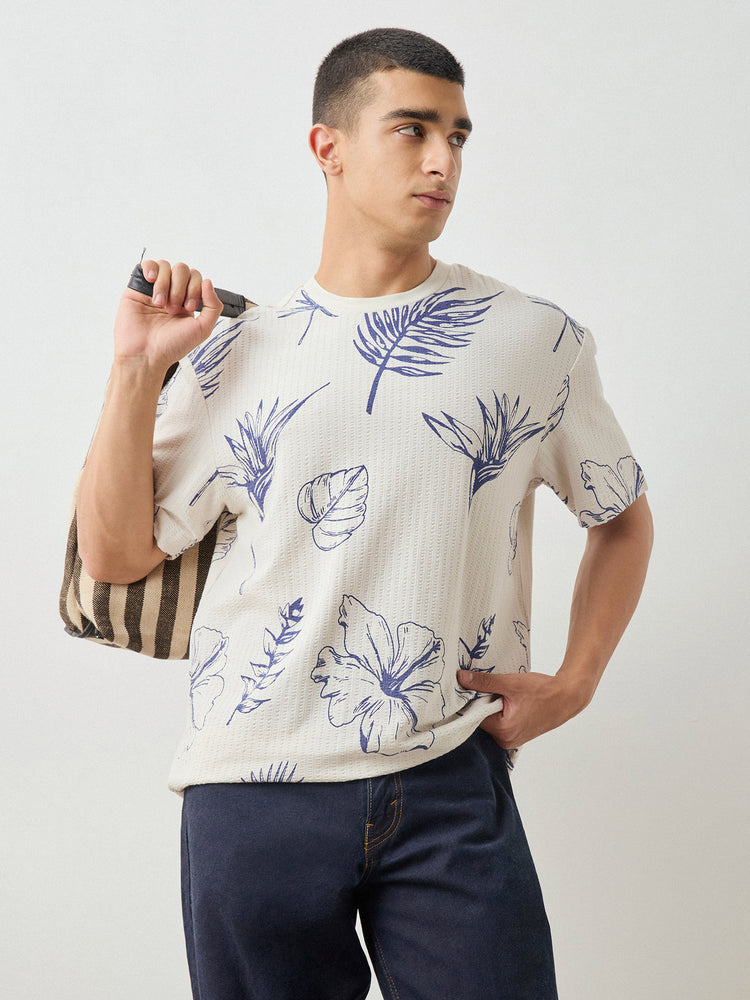 Relaxed Fit Floral Print T-Shirt