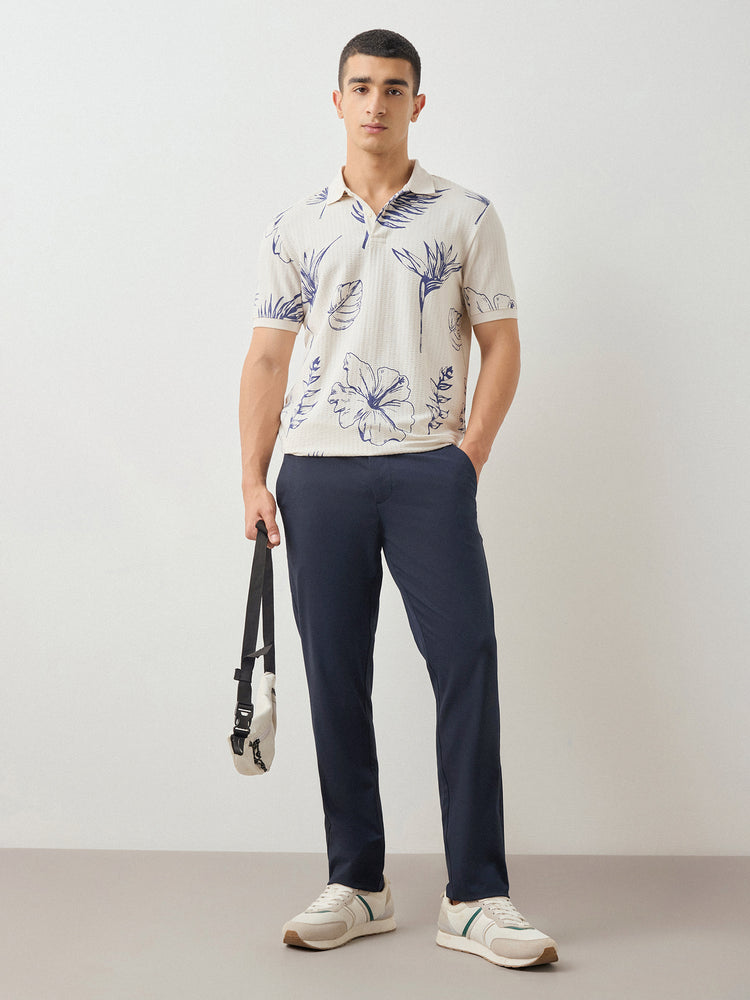 Floral Print Polo