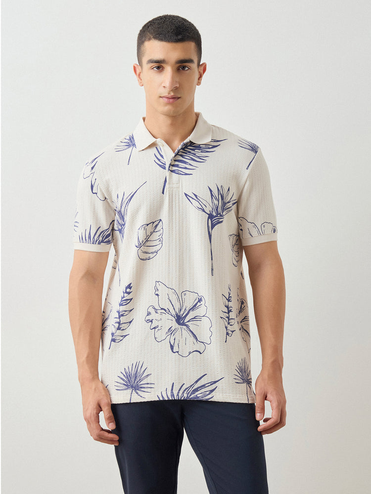Floral Print Polo