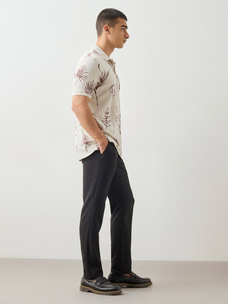 Floral Print Polo