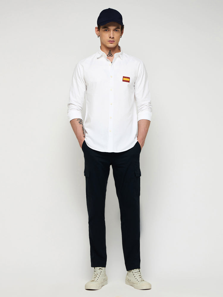 Chest Logo Oxford Stretch Shirt