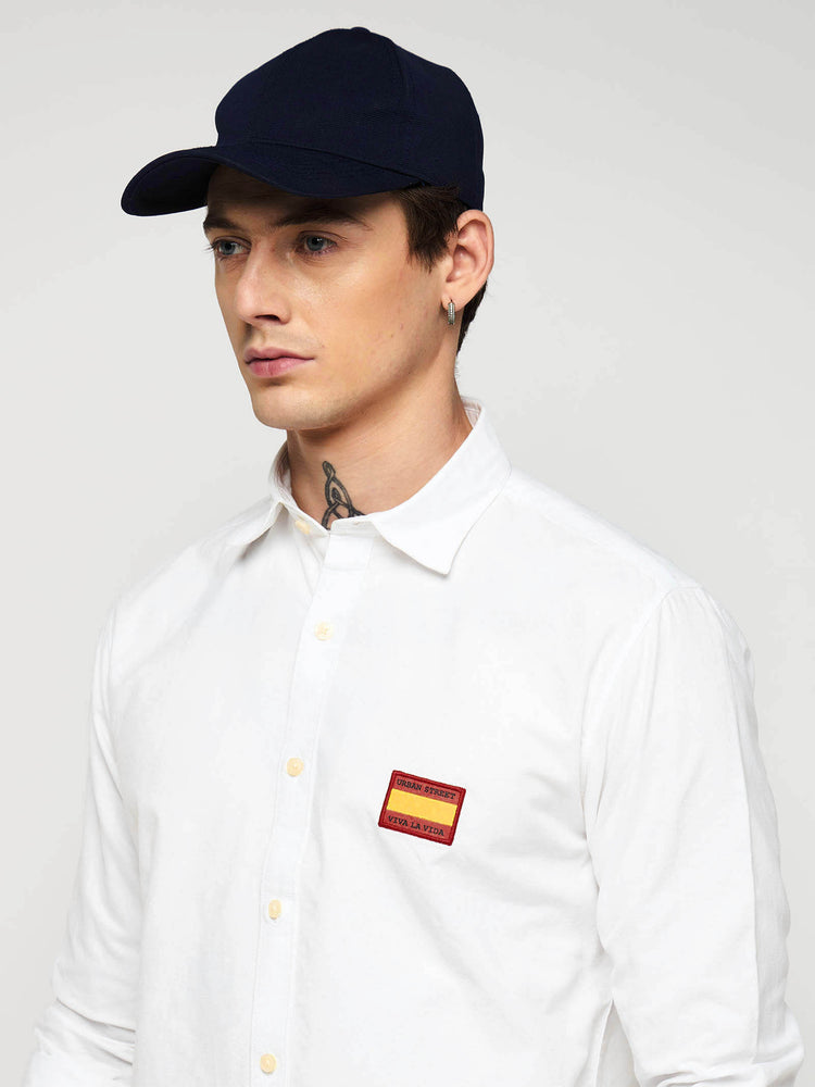 Chest Logo Oxford Stretch Shirt