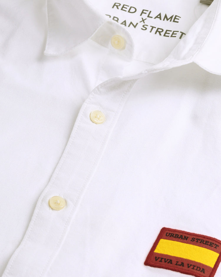 Chest Logo Oxford Stretch Shirt