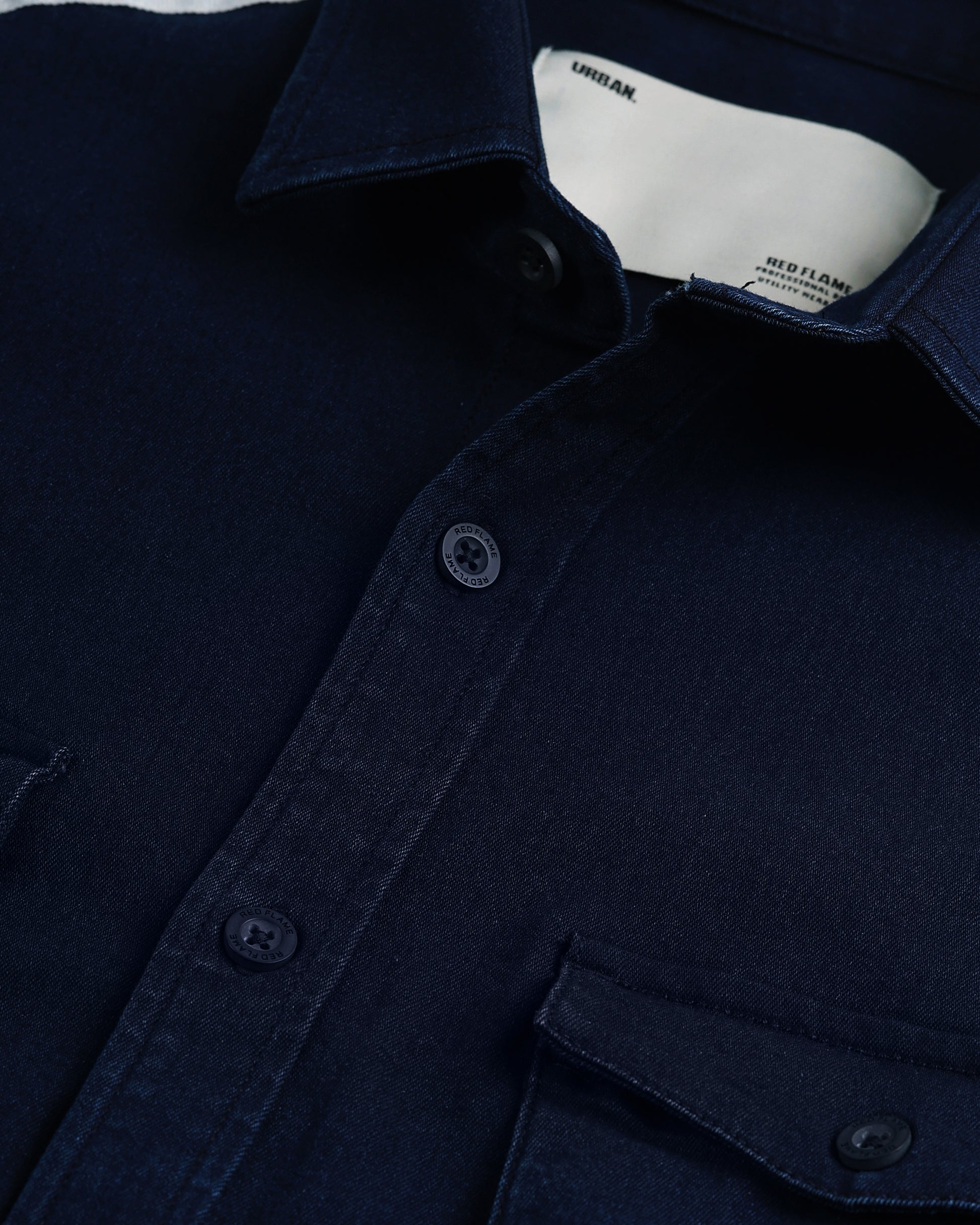 Double Pocket Stretch Denim Shirt