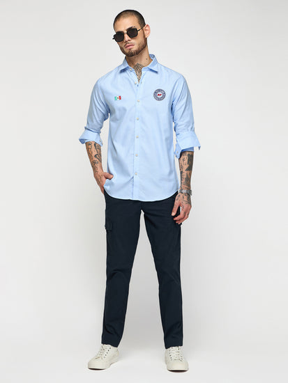 Chest Logo Oxford Stretch Shirt