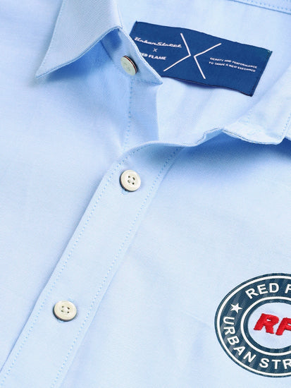 Chest Logo Oxford Stretch Shirt