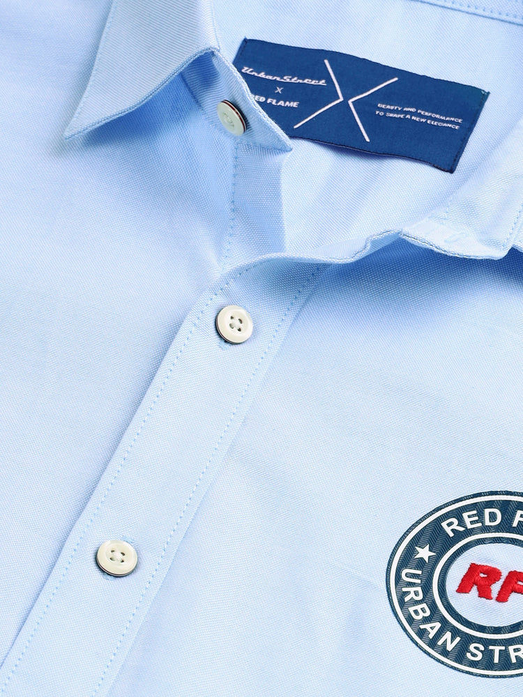 Chest Logo Oxford Stretch Shirt