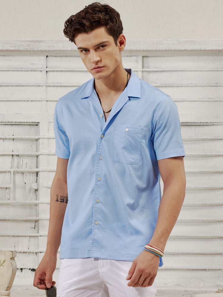 Blue Plain Shirt