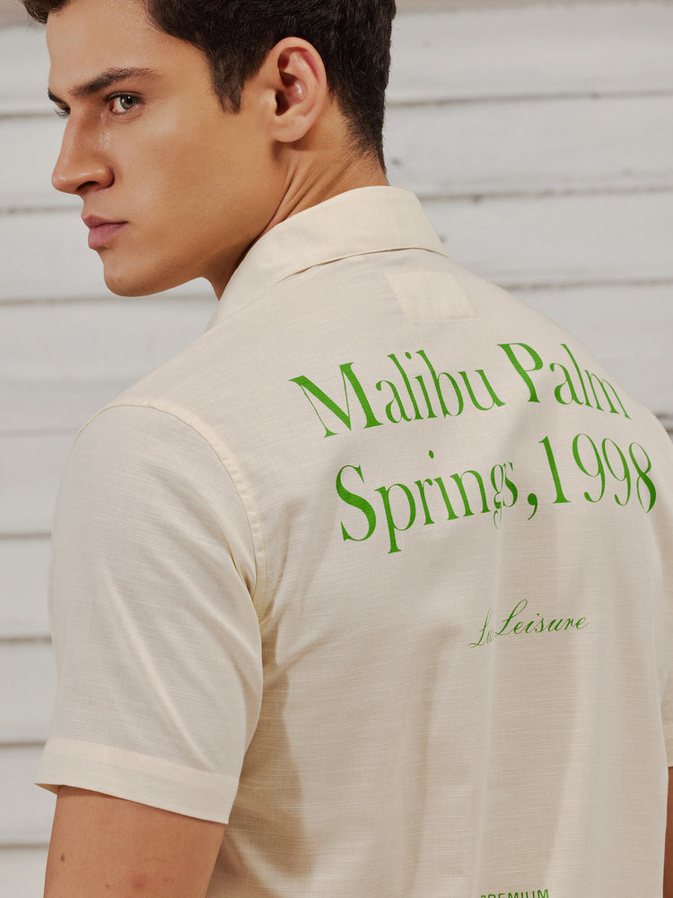 Cream Plain Shirt