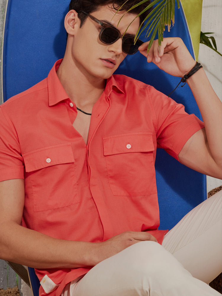 Red Plain Shirt