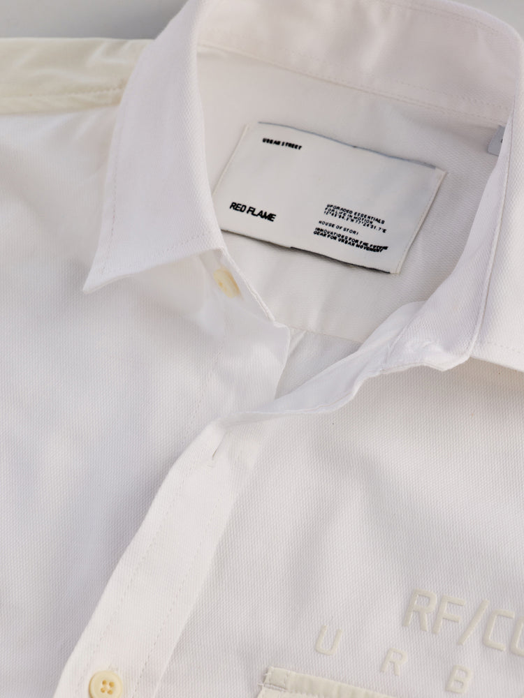 White Solid Urban Shirt