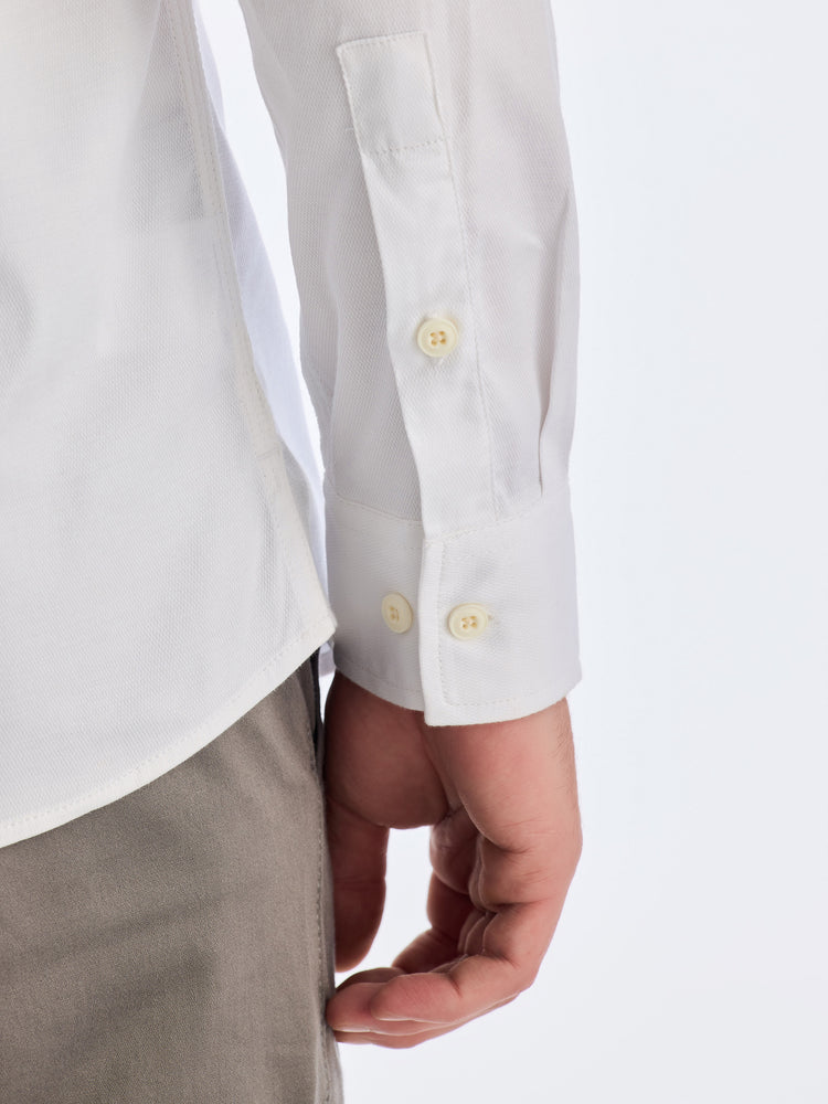 White Solid Urban Shirt