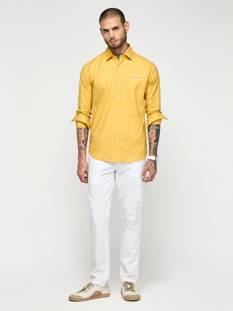 Chest Logo Oxford Stretch Shirt