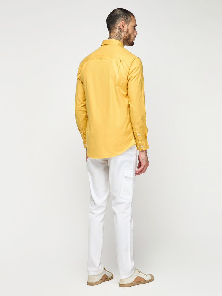 Chest Logo Oxford Stretch Shirt