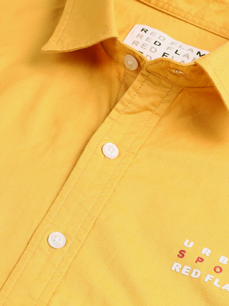Chest Logo Oxford Stretch Shirt