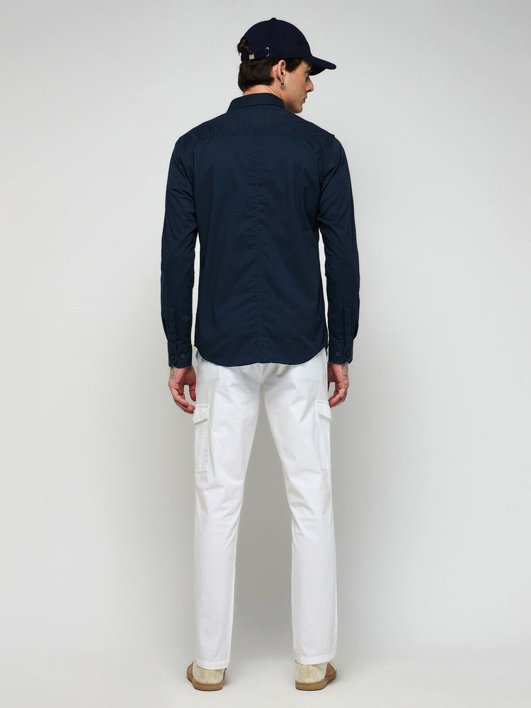 Chest Logo Stretch Shirt