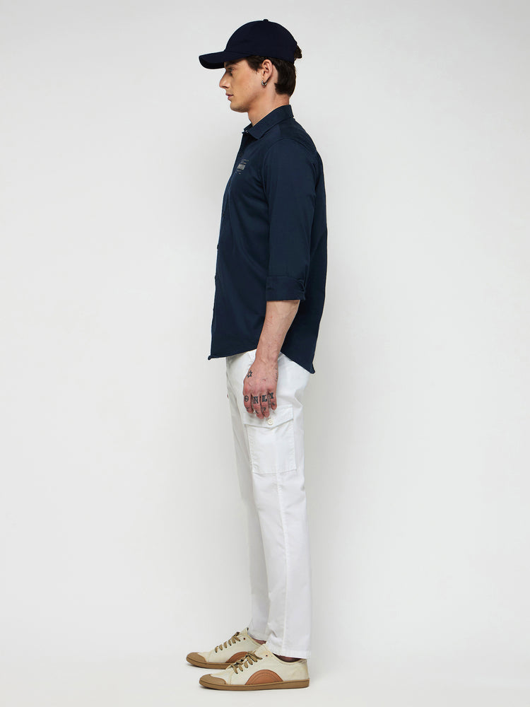 Chest Logo Stretch Shirt